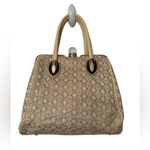 VINTAGE STYLE TOP HANDLE TOTE BAG